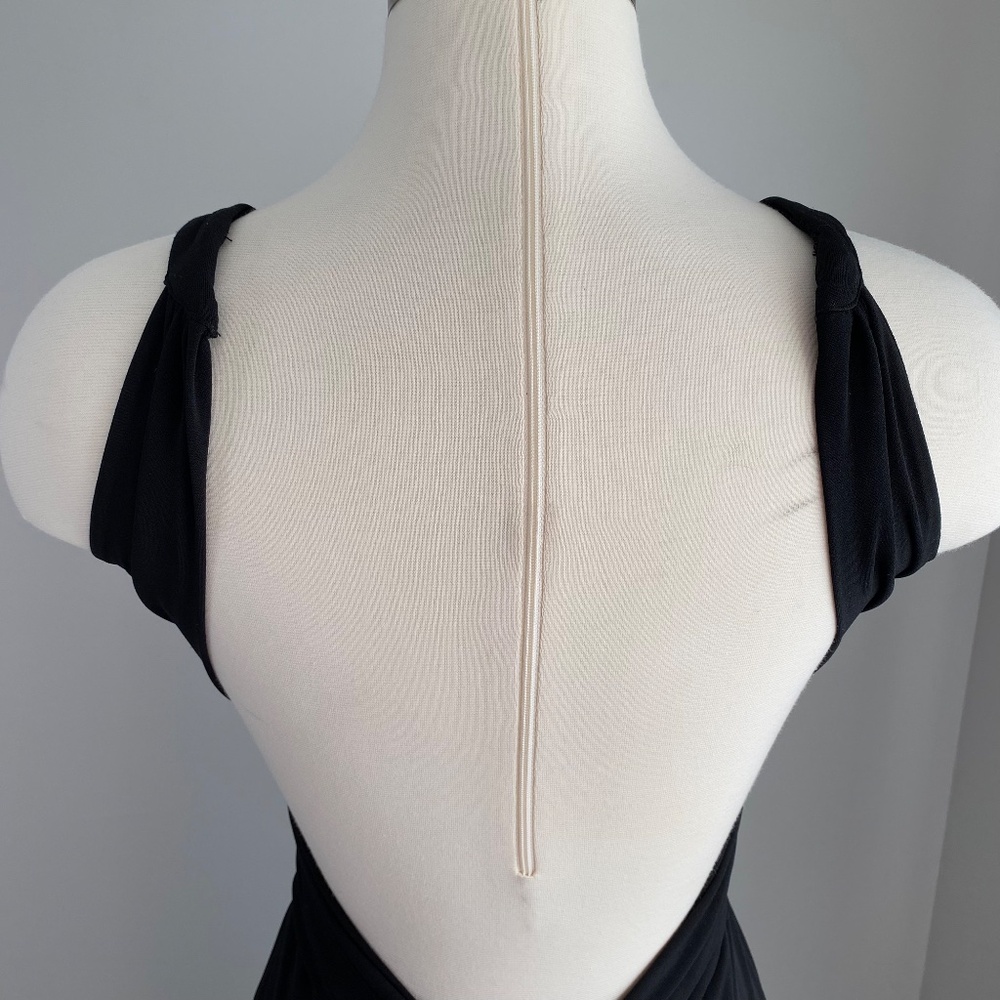 Cache Full Length Black Backless Gown With Rhines… - image 5